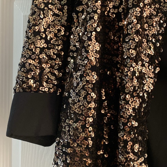 Sam Edelman Gold Sequin Blazer Jacket - Picture 2 of 4